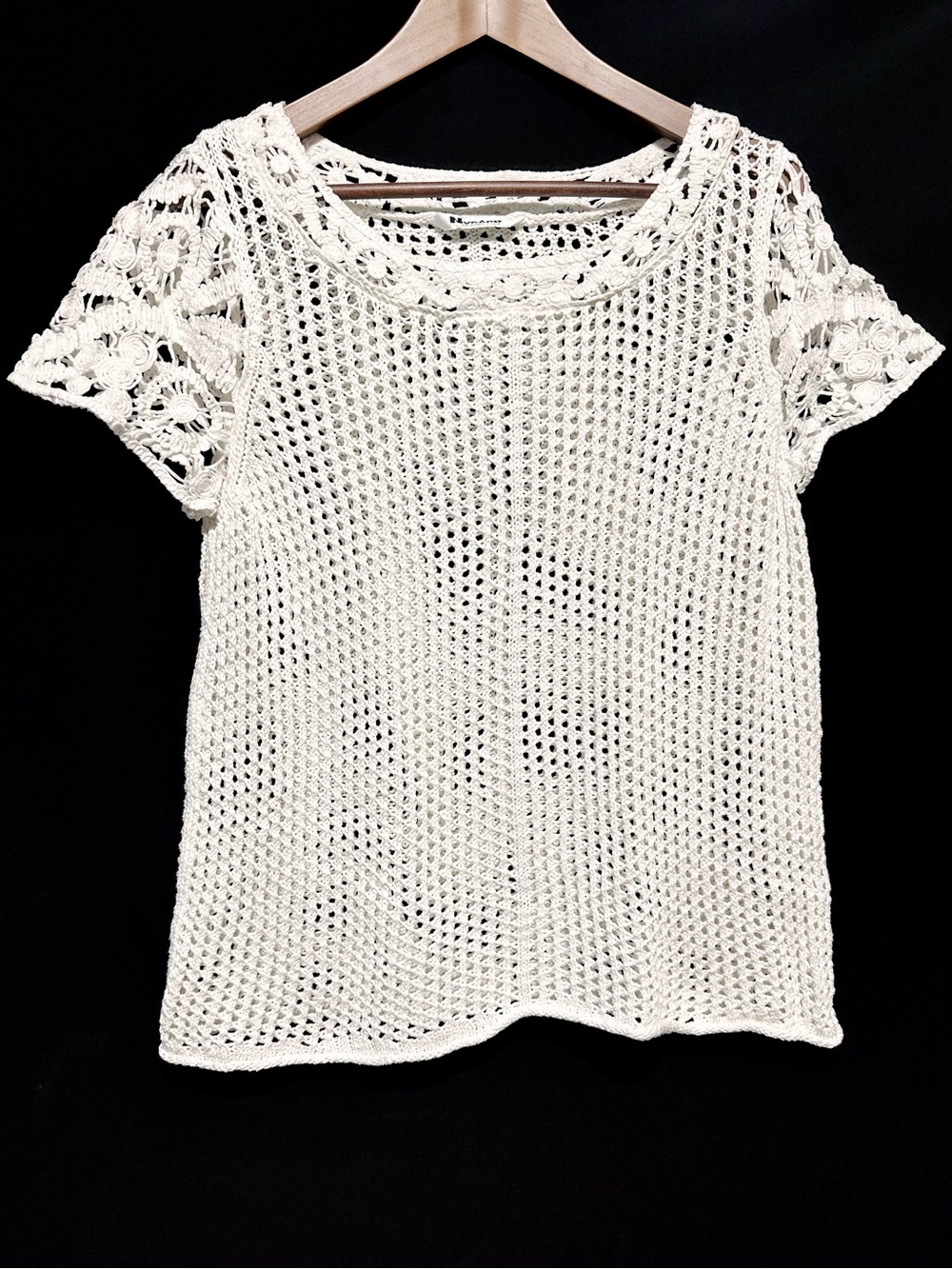 NYGARD Crochet Knit Top Boho Coastal Cowgirl Coquette Beachy